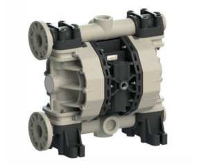 Pompa a doppia membrana industriale grigia e nera